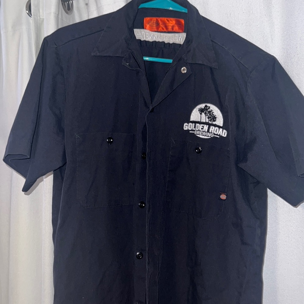 Golden road brewing mechanic style dickies shirt